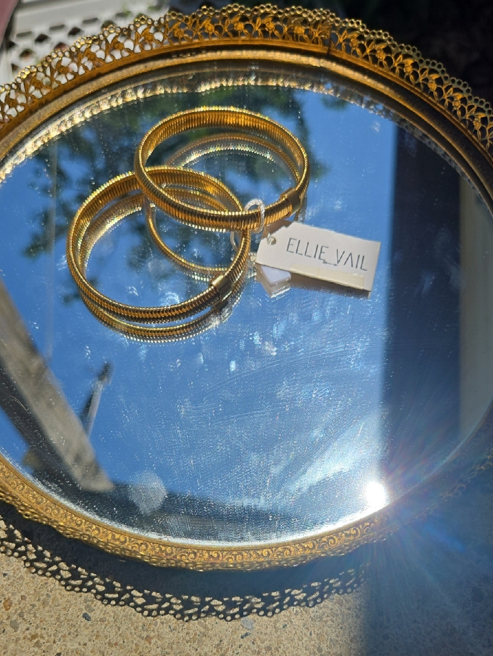 Ellie Vail 18k Gold Plate Wren Coil Bangle Bracelet Set(2) NWT